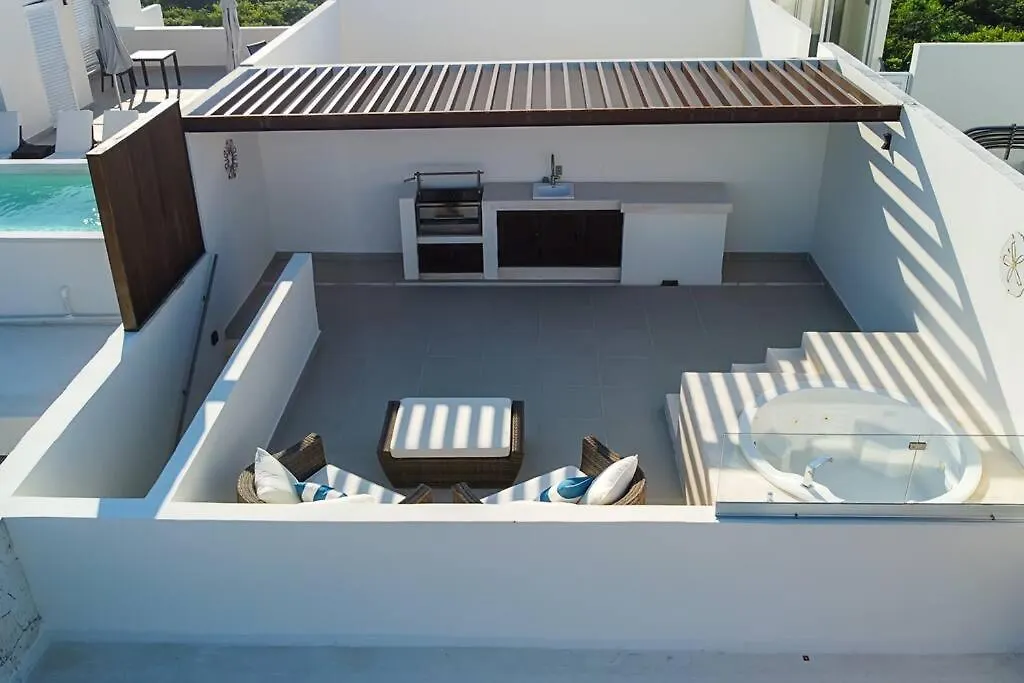 Apartment Sunrise Serenity Jacuzzi W Ocean View Beach Access 7 Rooftops Pools Akumal Mexico