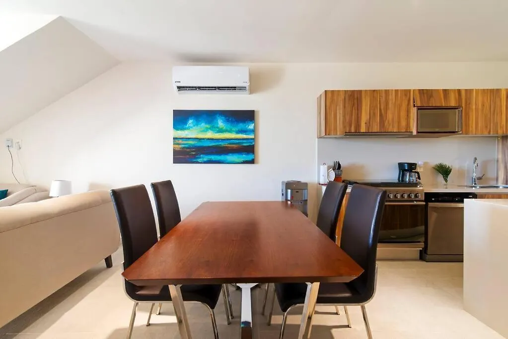 Sunrise Serenity Jacuzzi W Ocean View Beach Access 7 Rooftops Pools Akumal Apartment